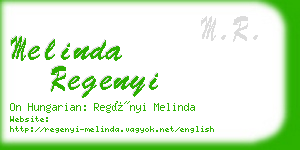 melinda regenyi business card